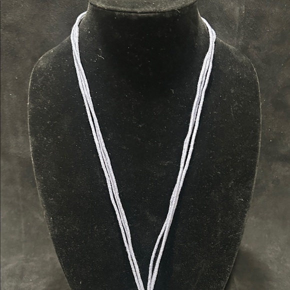 Christopher & Banks Blue and Silver Beaded Necklace - Picture 11 of 15